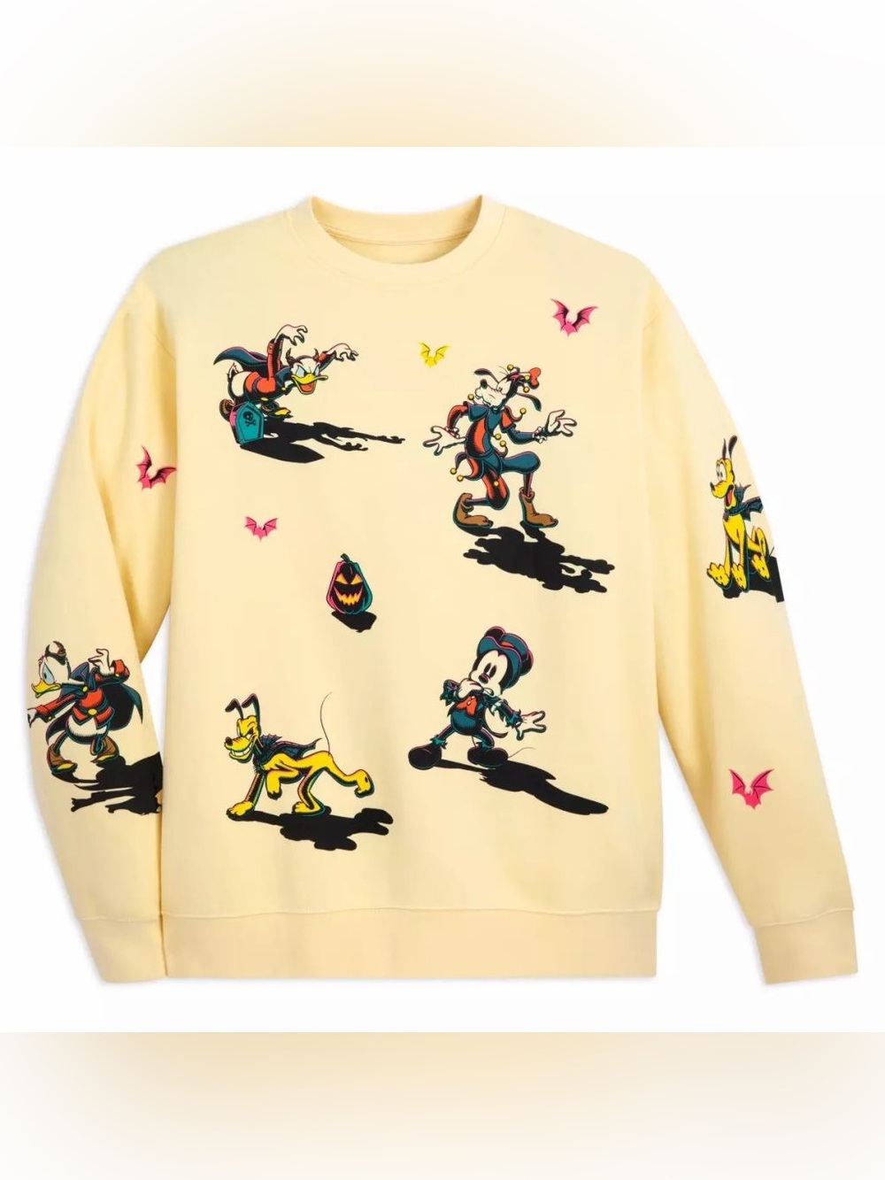 Disney Men’s Cream Halloween Graphic Crewneck Sweatshirt